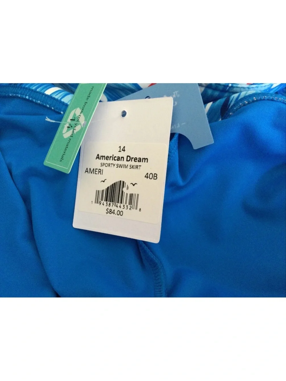 Sunsets American Dream Sporty Swim Skirt Size 14